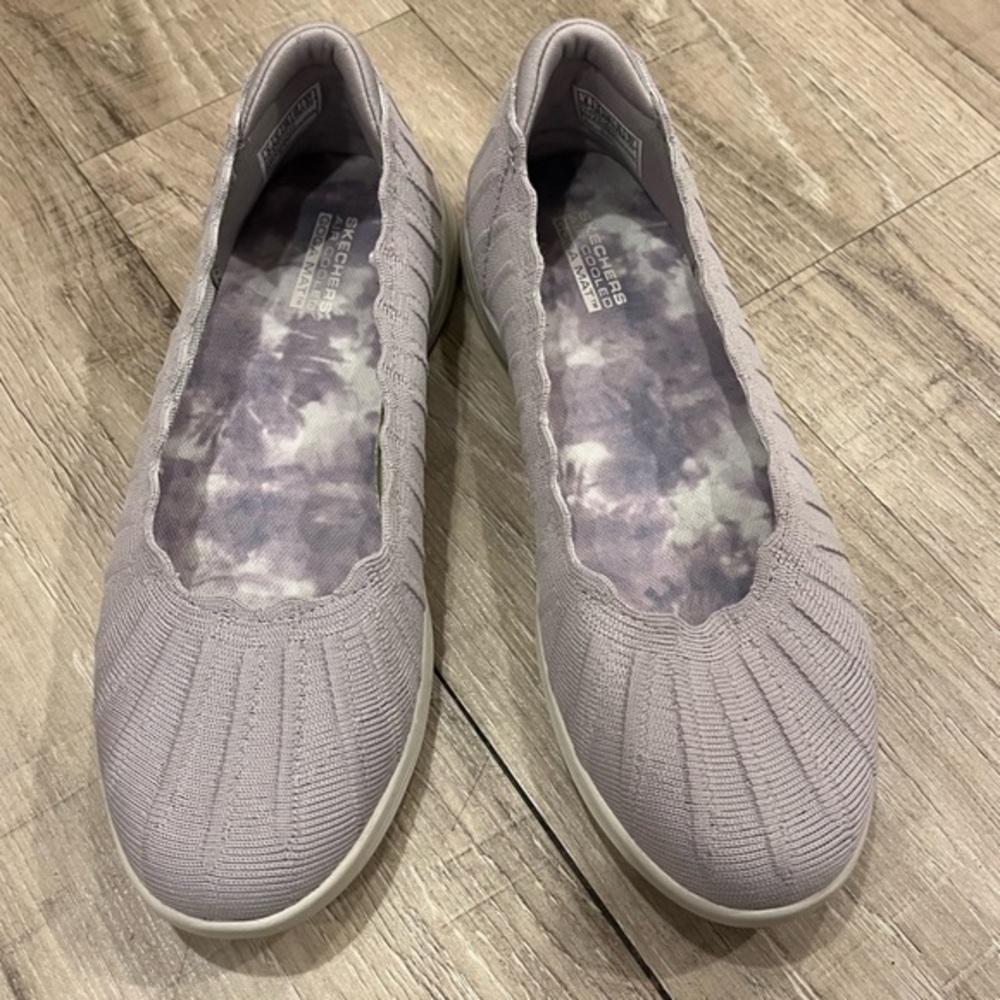Skechers Light Purple Lavender Air Cooled GogaMat Slip-On Shoes 8 NWOT